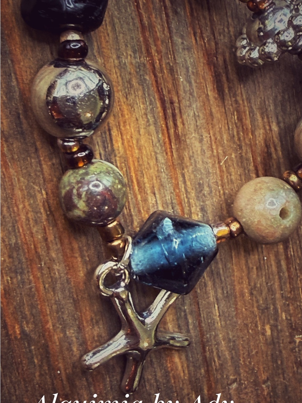 Fall essentials + OLIVE GREEN AGATES bracelet DUO - Picture 9 of 9